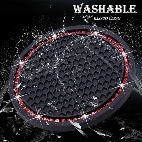 4PCS Bling Cup Holder Coaster, 2.75 Inch Auto Car Cup Holder Insert Coasters - Image 5