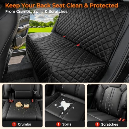 URPOWER Dog Car Seat Cover for Back Seat, Waterproof Car Seat Protector - Image 2