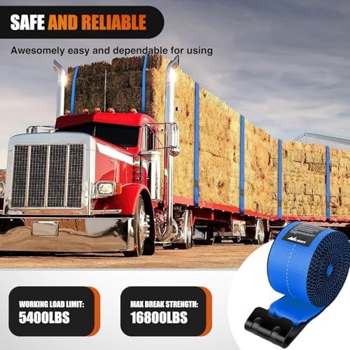 Nilight Truck Straps 4" x 30' Heavy Duty Tie Down - Image 5