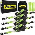 Retractable Ratchet Straps, Motorcycle, Pickup Truck by Fortexus
