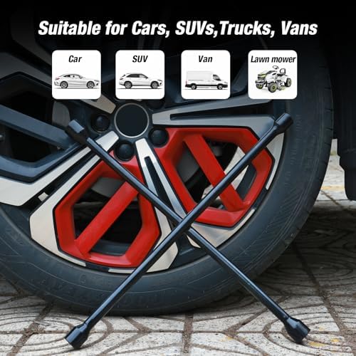 Torin 20 Inch Universal Heavy Duty Tire Iron Wrench 4 Way Lug Wrench - Image 4