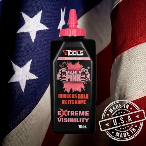 CE TOOLS Manly Pink® Marking Chalk, Color PINK, EXTREME VISIBILITY, MADE IN USA - Image 3