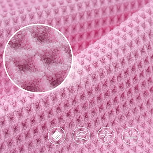 POLYTE 430 GSM Poly Blend Microfiber Quick Dry Waffle Bath Towel, 30x60 in - Image 5