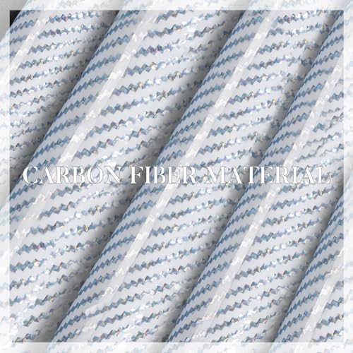 Carbon Fiber Steering Wheel Cover Universal 3pcs Protector Glossy White - Image 2