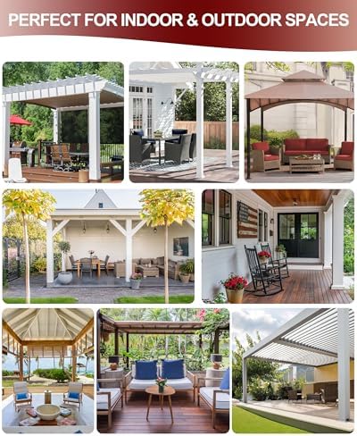 Grommet Outdoor Curtains for Patio Waterproof 8 Pcs 54x95 In Cream - Image 7