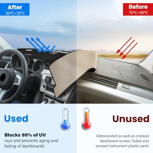 Dash Cover Mat Compatible with Ford F250 F350 F450 F550 2023-2026 Car Interior - Image 3
