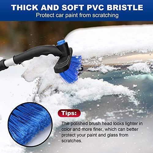 34" Extendable Ice Scrapers for Car Windshield 2-in-1 Snow Brush for Car Snow - Image 3