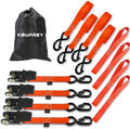 Ratchet Straps, Ratchet Tie Downs，Orange-standard-15ft：4 by KOUPREY