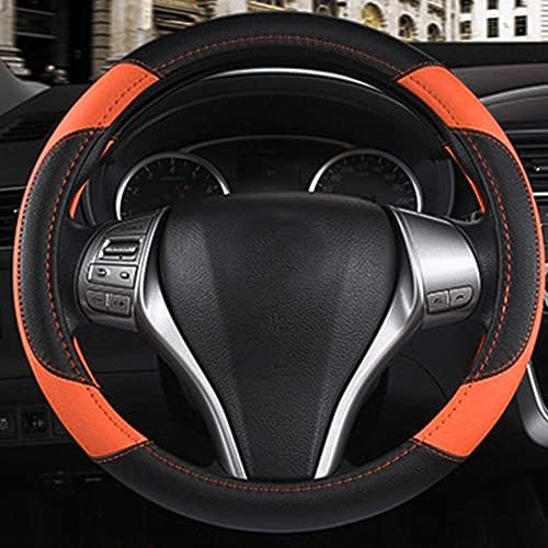 Leather Car Steering Wheel Cover, Universal Fit - Image 4