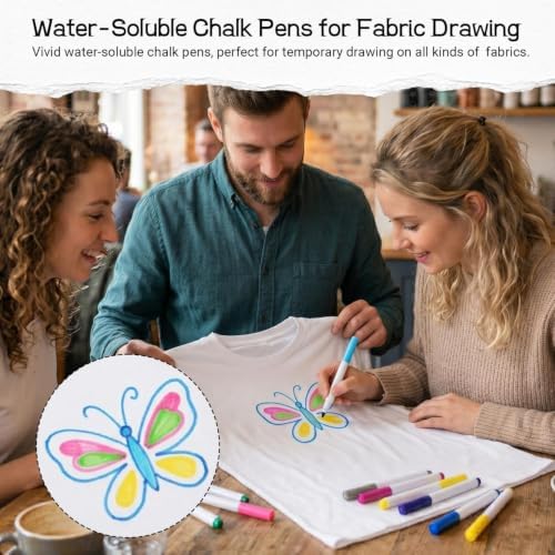 12 PCS White Liquid Chalk Markers, Fine Tip Neon Erasable Pens - Image 6