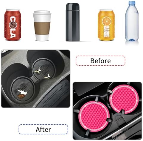 COCASES Car Coasters, 4 Pack Universal Vehicle Bling Car Coaster, Rhinestone - Image 4