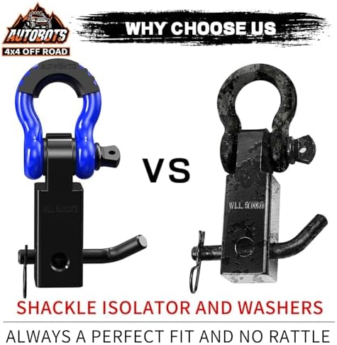 AUTOBOTS Tow Hitch Receiver 2" Shackle Hitch Receiver Blue - Image 5