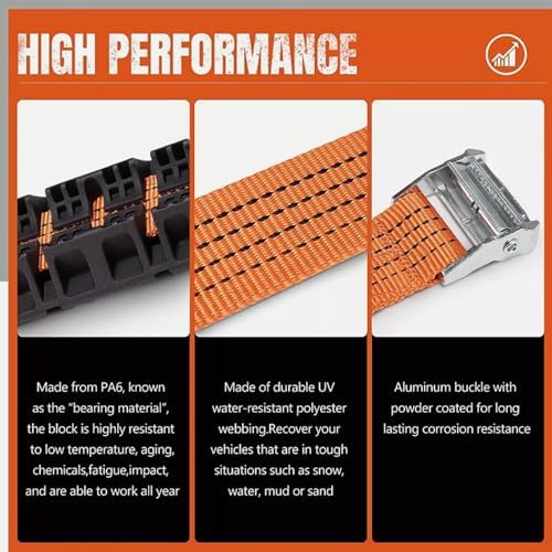 2PCS Tire Traction Straps for Truck and Large SUV, Emergency Snow Mud Anti - Image 3