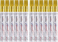 Overseas 12 Gold Paint Pens Permanent Markers, Oil Based Paint Markers by Overseas
