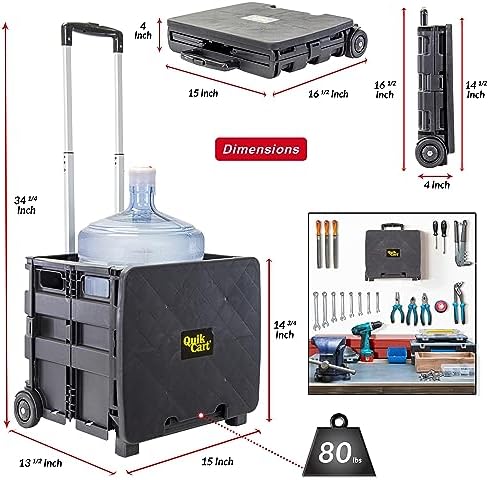 dbest Products Quik Cart Sport Collapsible Rolling Crate on Wheels - Image 4