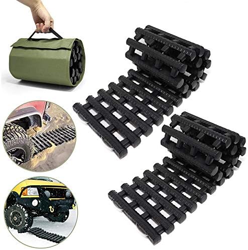 Reliancer 2PC Traction Tracks Mats TPR 31.5" L Tire Recovery Track Pad Roll Car by RELIANCER