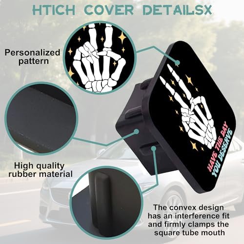 Trailer Hitch Cover, Have the Day You Deserve Tow Hitch Cover - Image 4