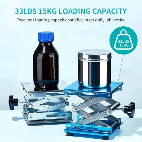 8inch x8inch Lab Jack Stand Platform, Anodized Aluminum Top Deck Laboratory - Image 4