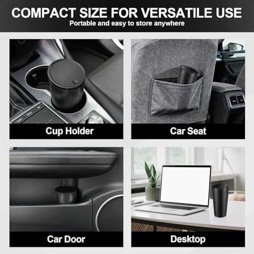 SINGARO Car Trash Can with Lid, Leakproof Mini Garbage Bin - Image 4