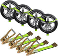 Tire Straps, 4 Pack 2"x96" Car Tie Downs by Digank