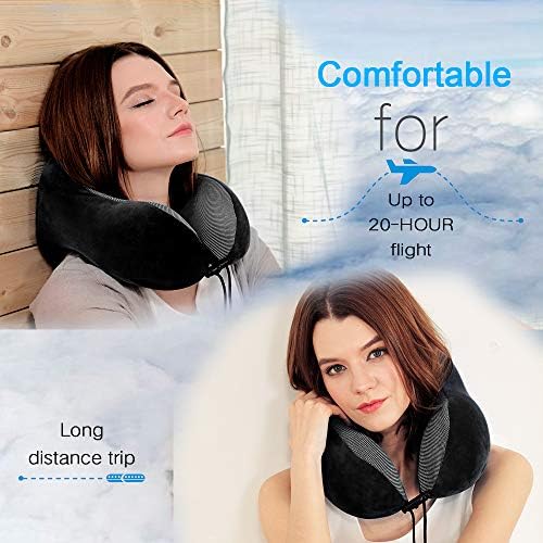 TALLGO Travel Pillow, Best Memory Foam Neck Pillow Head Support Soft Pillow - Image 2