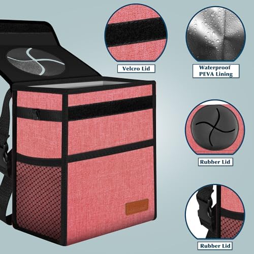 Femuar Car Trash Can with Lid - Image 3