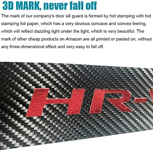 LEXLEY for 2015-2022 HRV HR-V Carbon Fiber Style Leather Door Sill Protector - Image 5