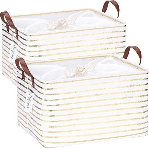 Hinwo 31L Large Canvas Storage Bin by Hinwo