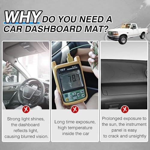Cartist Dashboard Cover for Ford F150&Bronco 1992-1996, F-250&F-350 1992-1997 - Image 2