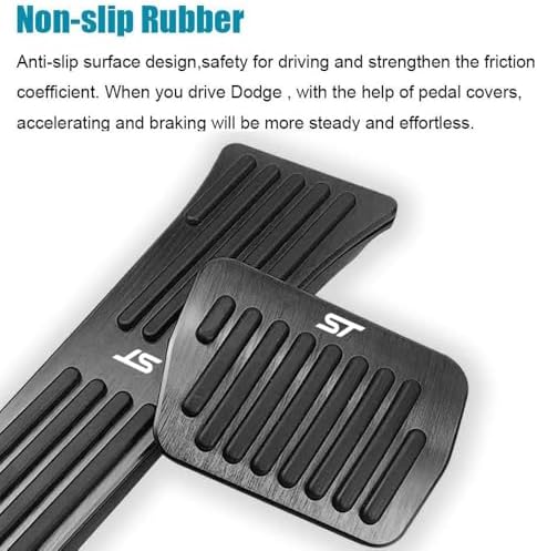 LEXLEY 2PCS Aluminum Brake Gas Pedal Covers - Image 5