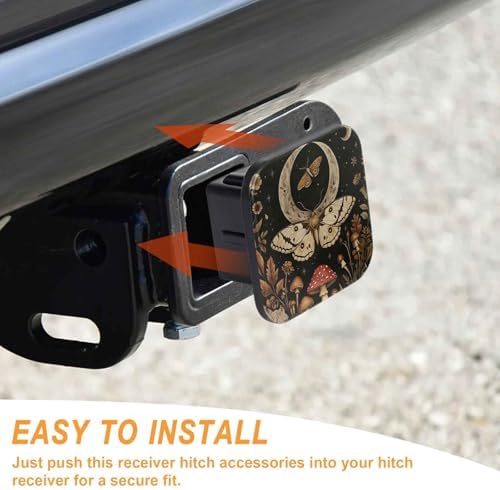 Moth Butterfly Tow Hitch Covers Heavy Duty Rubber Trailer Hitch Cover 2" - Image 4