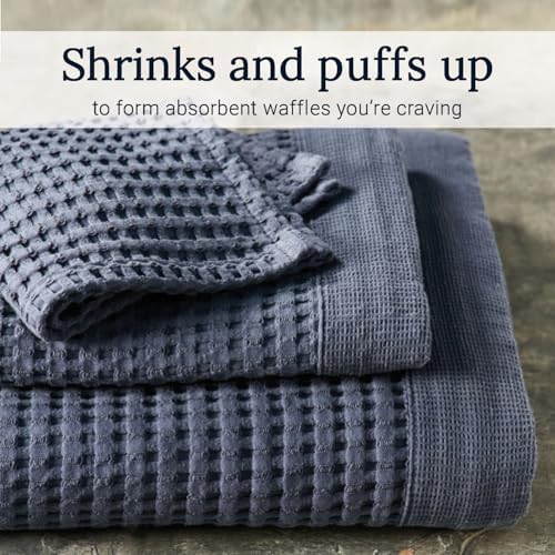GILDEN TREE Waffle Towel Set Quick Dry Thin | 2 Bath Towels | 2 Hand Towels | 2 - Image 3
