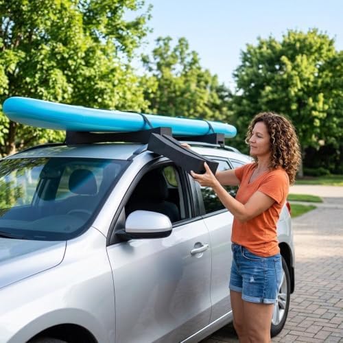 2 Pieces Car Top Kayak Racks Foam Blocks Carrier Roof Rack Pads Paddleboard Non - Image 5