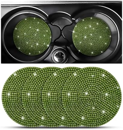 Osilly 4PCS 2.75 Inch Rhinestone Cup Holder Coasters by Osilly