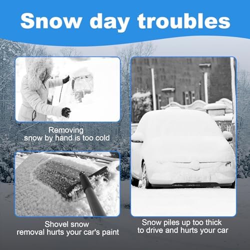 Ziciner Car Ice Scraper, Scratch Free Snow and Ice Scraper - Image 4