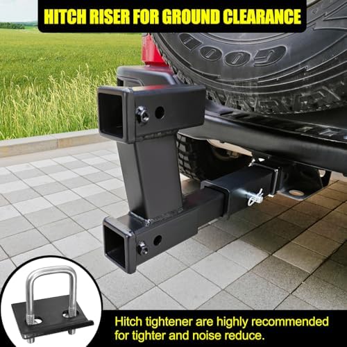 KAIRAY Double Hitch Receiver, 2 inch Trailer Dual Hitch Extension Riser - Image 6