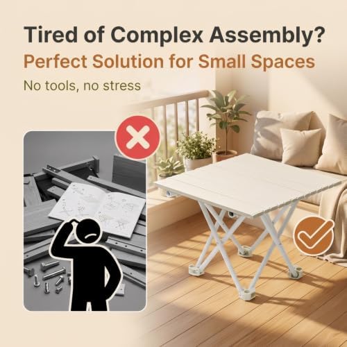 Folding Camping Table, Small Camping Table, Portable Aluminum Camp Table - Image 3