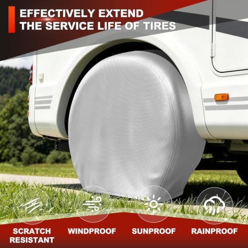 Explore Land Tire Covers 4 Pack Fit Tire Diameters 29-31.75 inch - Image 6