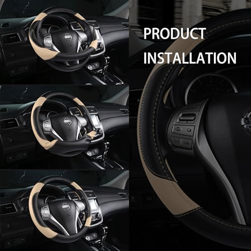 Leather Steering Wheel Cover for Ford F-150 - Image 6