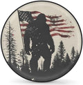 Rv Spare Tire Cover Wheel Bigfoot Mountain American Flag Tire Covers Wheel by FengQuGou