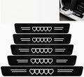 5PCS Heart Car Door Sill Protector, Carbon Fiber Leather Sill Stickers by TnLnYn