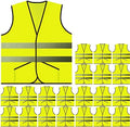 PeerBasics Pocket Safety Vest Bulk Pack Reflective High Visibility Men Women by PeerBasics