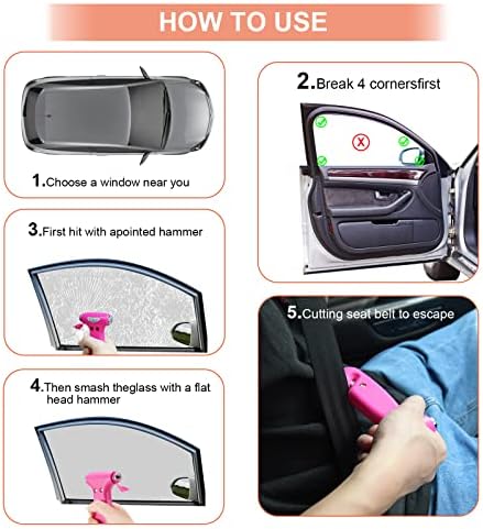 THINKWORK 3-in-1 Window Breaker Car Safety Hammer Gift - Image 4