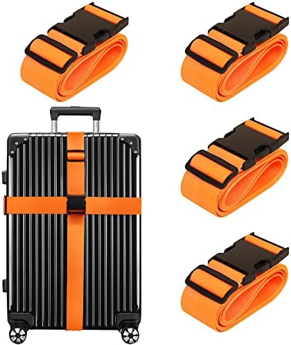 Chelmon Luggage Straps for Suitcases TSA Approved Travel Essentials 8 Pack by Chelmon