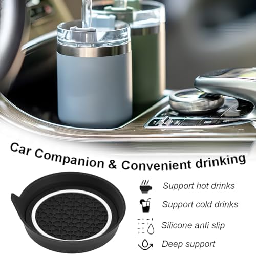 HZEL 4PCS 2.75 Inch PVC Car Cup Holder Coasters - Image 5