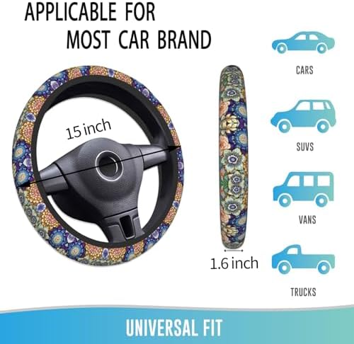 Elastic Steering Wheel Cover, 15 Inch Absorbing Sweat - Image 4