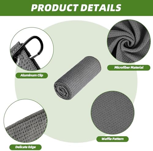 Mile High Life Microfiber Golf Towel 3 Pack Waffle - Image 2