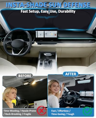 Windshield Sunshade for Mercedes Benz 2016-2022 GLC SUV GLC300 Sun Shade - Image 3
