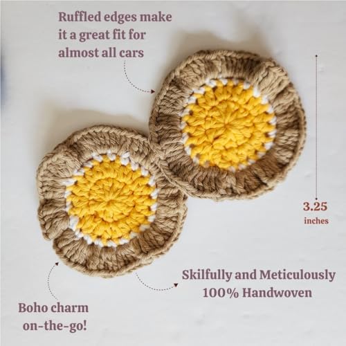 Cotton Crotchet Ruffled Flower Coaster Set - Image 5