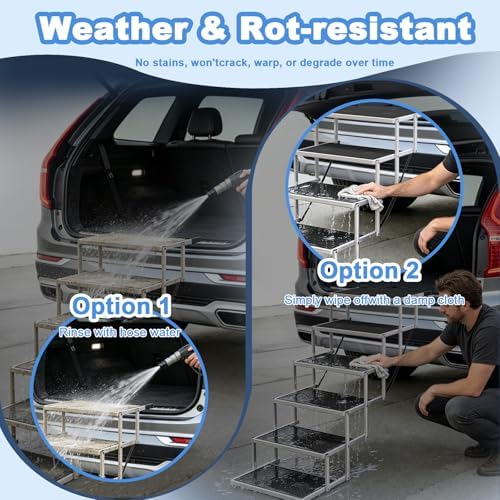 Dog Steps for Car & SUV – 6-Step Foldable Pet Stairs for Large Dogs, Non-Slip - Image 7